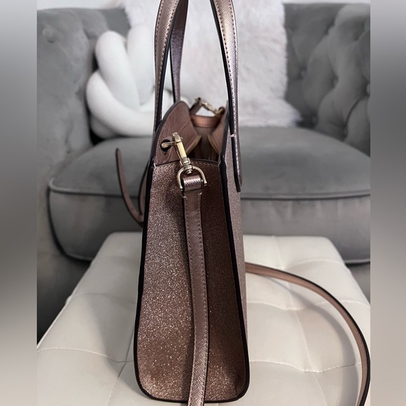 Kate Spade Rose Gold Glitter Shoulder Bag and Wallet - NWOT - Picture 5 of 11